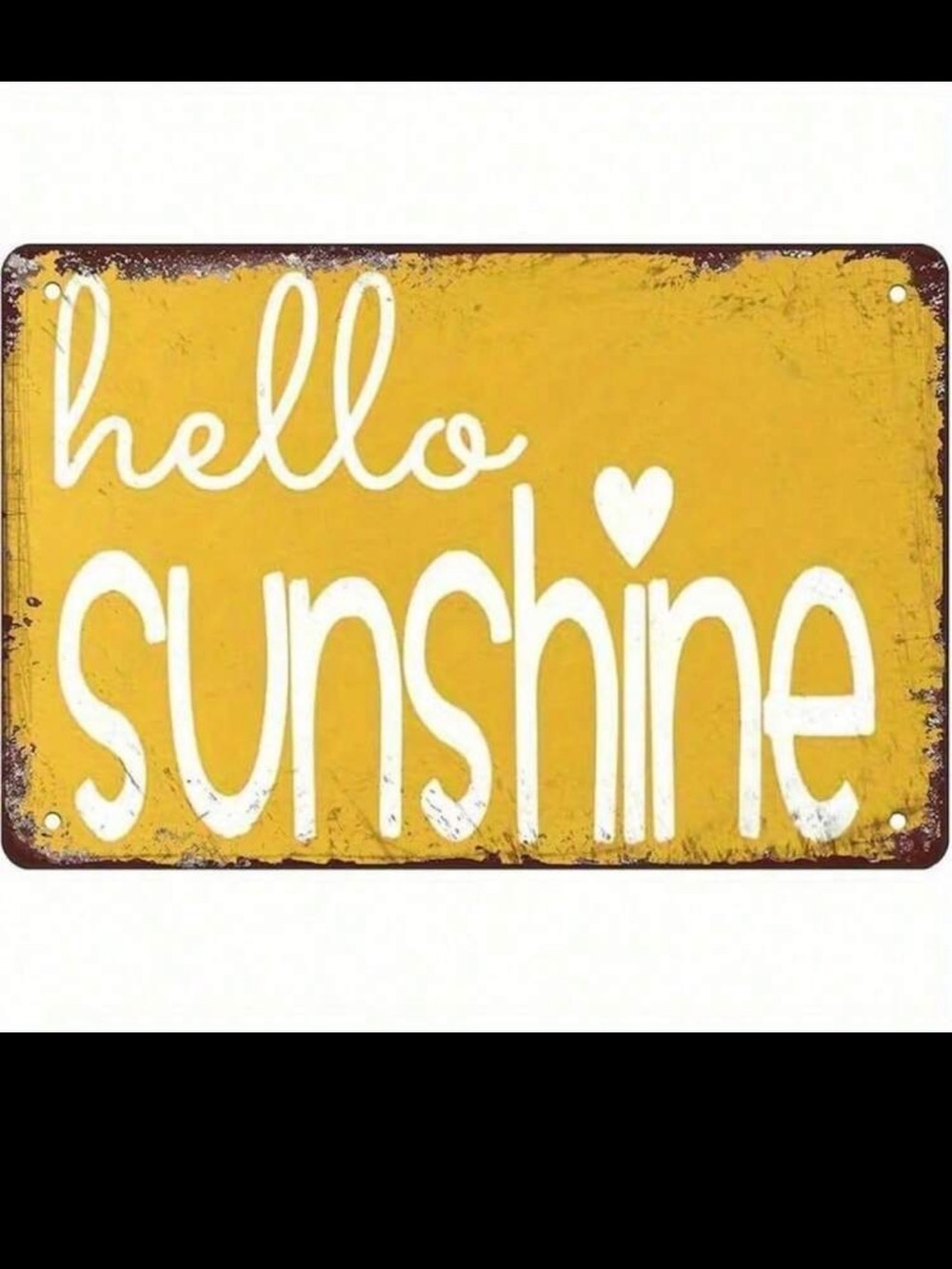 Hello Sunshine Vintage Metal Sign NEW 🏷️